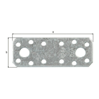 GAH Alberts Connecteur plat droit 100x35x100x2,5 mm acier galvanisé CE