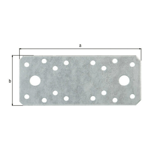 GAH Alberts Connecteur plat droit 135x55x135x2,5 mm acier zingué