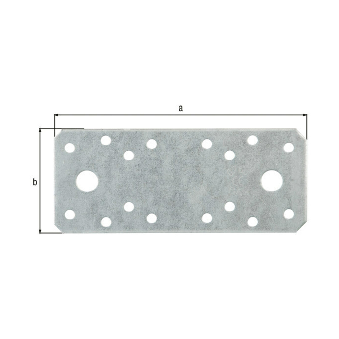 GAH Alberts Connecteur plat droit 135x55x135x2,5 mm acier zingué