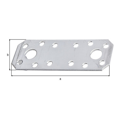 GAH Alberts Connecteur plat droit 96x35x2mm inox sans CE