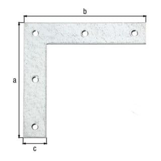 GAH Alberts Équerre d'angle bois L 160 x H 160 mm droite acier brut sendzimir