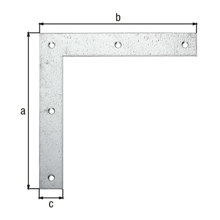 GAH Alberts Équerre d'assemblage bois L 200 x H 200 mm acier brut zingué
