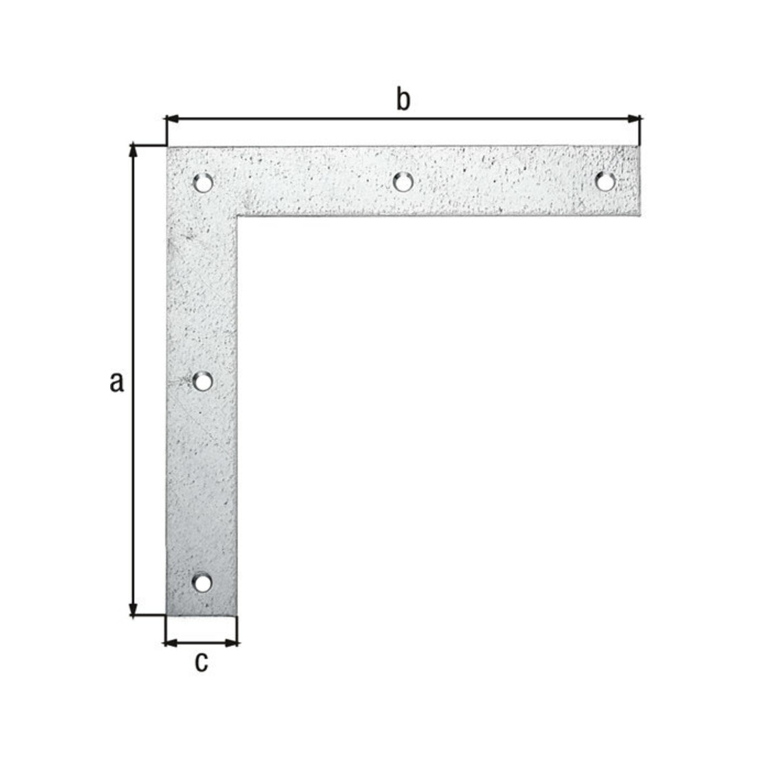 GAH Alberts Équerre d'assemblage bois L 200 x H 200 mm acier brut zingué