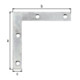 GAH Alberts Équerre droite pour meubles bois L 75 x H 75 mm acier jaune doré galvanisé-3