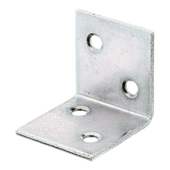 GAH Alberts Équerre large 30x30x30x2mm Acier brut, jaune zingue sendzimir