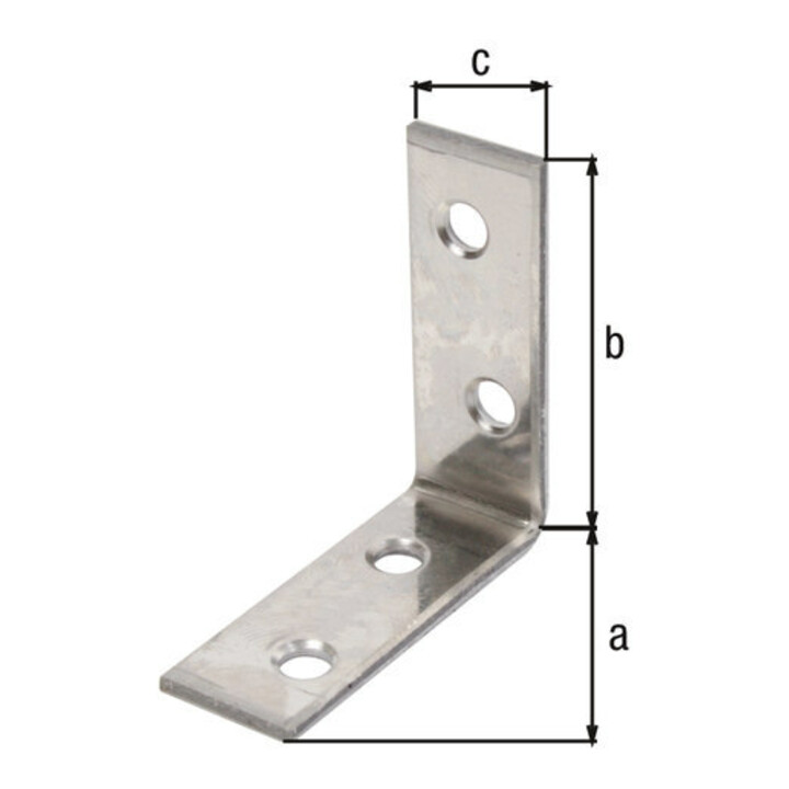 GAH Alberts Équerre pour chaise 40x40x15 mm Acier inoxydable, inoxydable