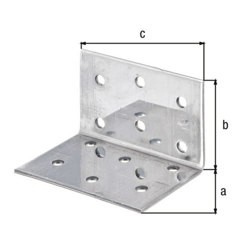 GAH Alberts Équerre pour plaque perforée avec CE ? Non 40 x 40 x 60 mm Acier inoxydable