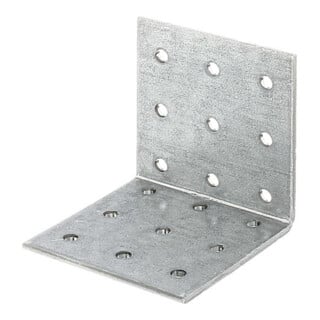 GAH Alberts Équerre pour plaque perforée sans raidisseur 60 x 60 x 60 mm acier sendzimir avec CE