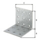 GAH Alberts Équerre pour plaque perforée sans raidisseur 60 x 60 x 60 mm acier sendzimir avec CE-3