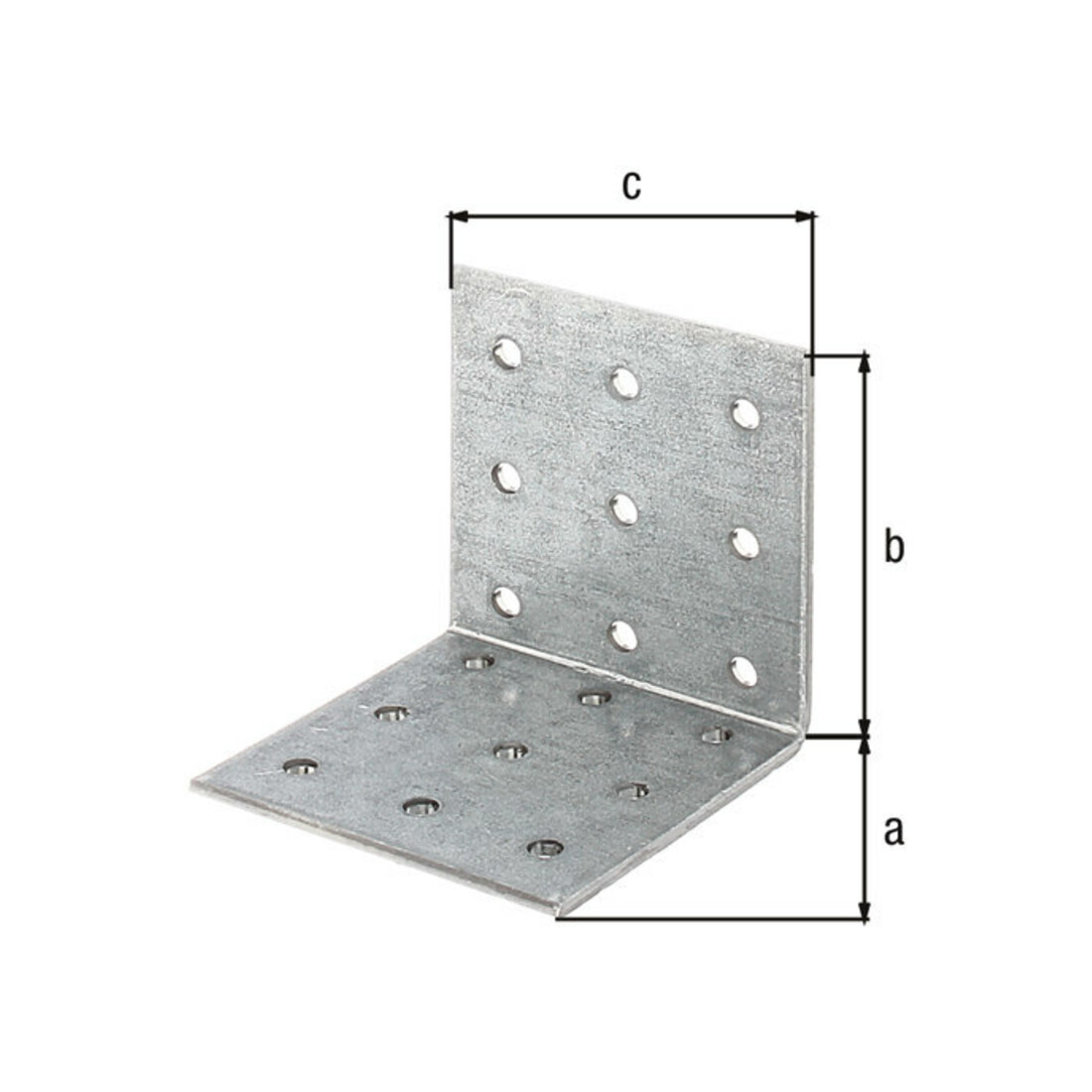 GAH Alberts Équerre pour plaque perforée sans raidisseur 60 x 60 x 60 mm acier sendzimir avec CE