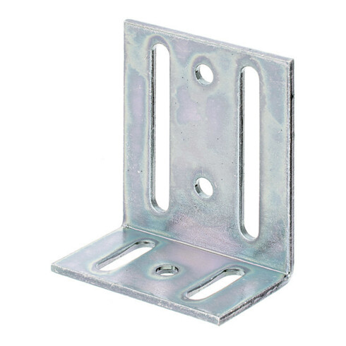 GAH Alberts Équerre réglable 40x77x65x3mm acier brut, zingué jaune galvanisé