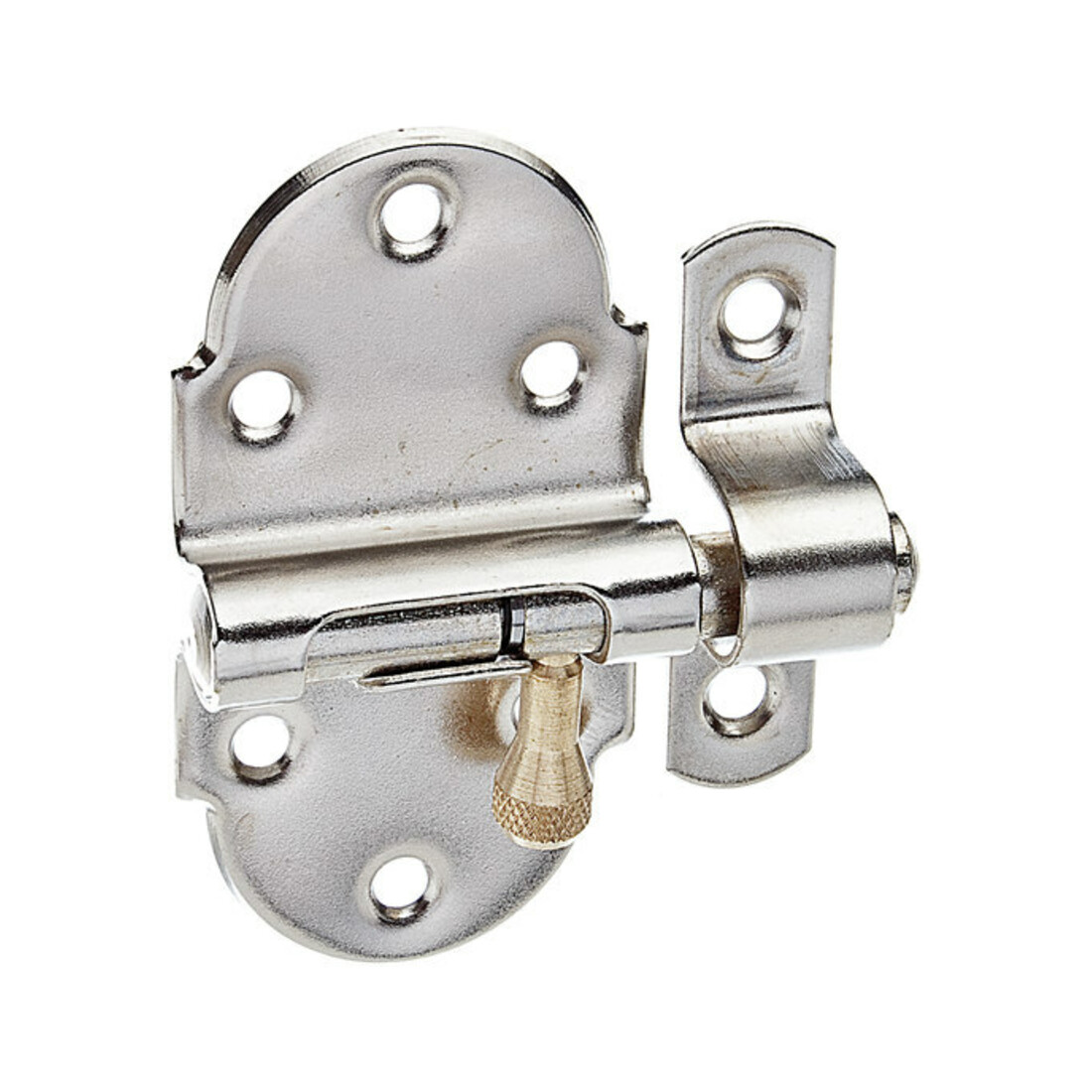 GAH Alberts Feder-Grendelriegel mit befestigter Schlaufe B40xL75mm silber, vernickelt