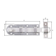 GAH Alberts Fenêtrier avec poignée bouton, droit H26xL80, course 18,5mm inox poli