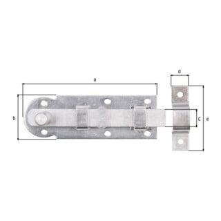 GAH Alberts Fensterriegel mit Knopfgriff, gerade B26xL80, Hub18, 5mm Edelstahl blank