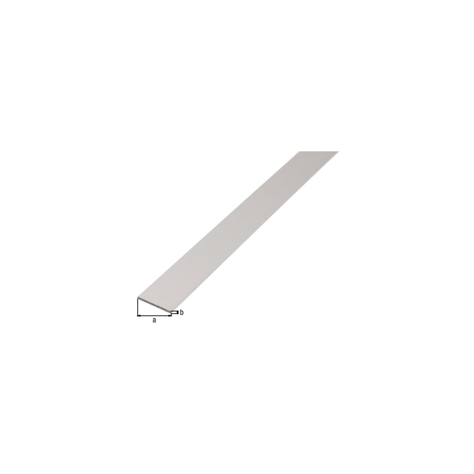 GAH Alberts Flachstange glatt, ungel., L1000mm B25mm, S2mm Aluminium silberf. elox.