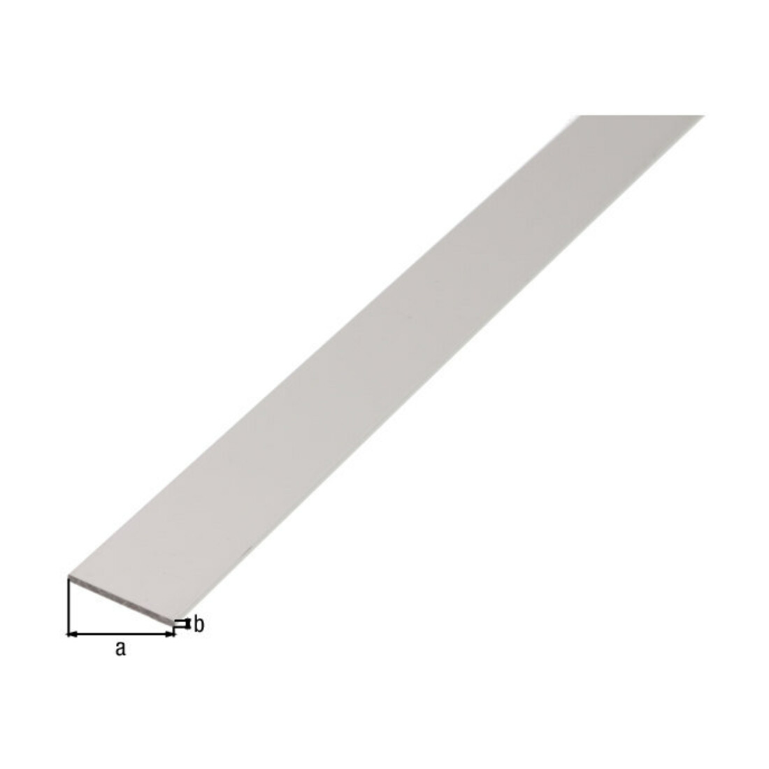 GAH Alberts Flachstange glatt, ungel., L1000mm B30mm, S2mm Aluminium silberf. elox.