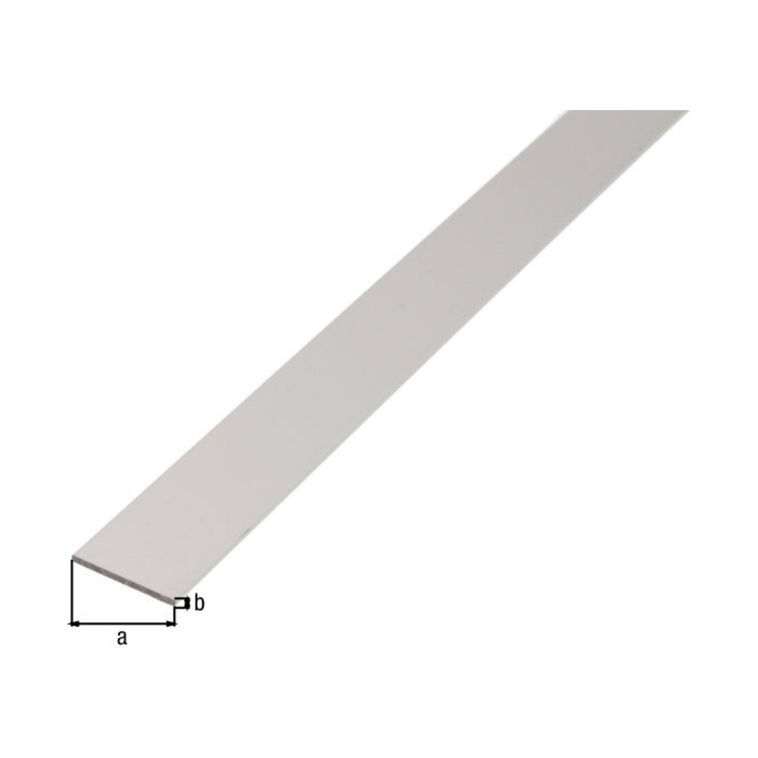GAH Alberts Flachstange glatt, ungel., L1000mm B40mm, S3mm Aluminium silberf. elox.