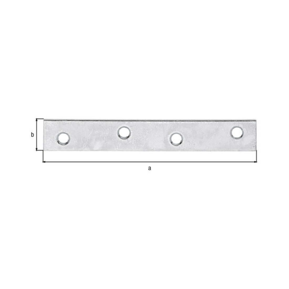GAH Alberts Flachverbinder 100x 15mm Stahl, gelb sendzimirverzinkt