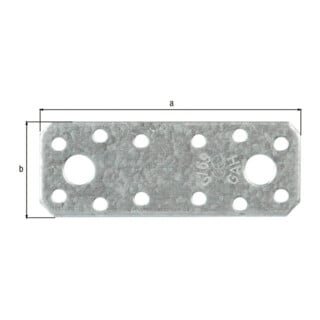 GAH Alberts Flachverbinder gerade 100x35x100x2, 5mm m. CE?Ja Stahl sendverz.