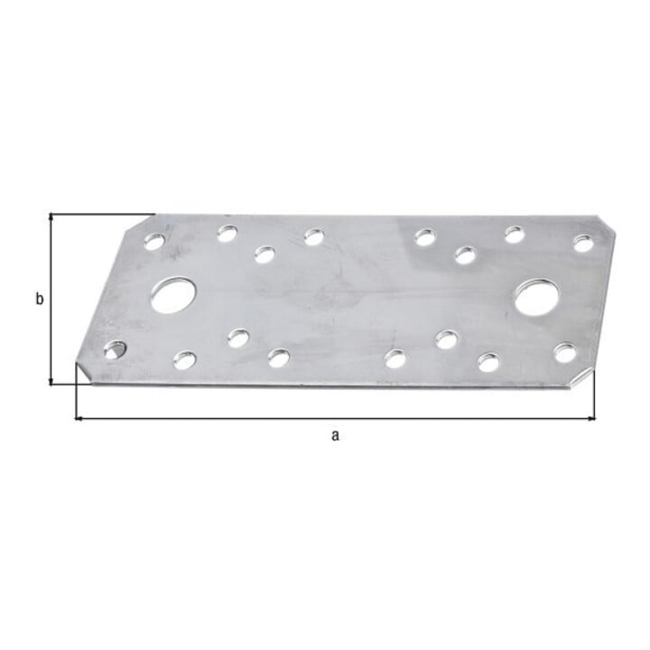 GAH Alberts Flachverbinder gerade 133x55x2mm mit CE?Nein Edelstahl