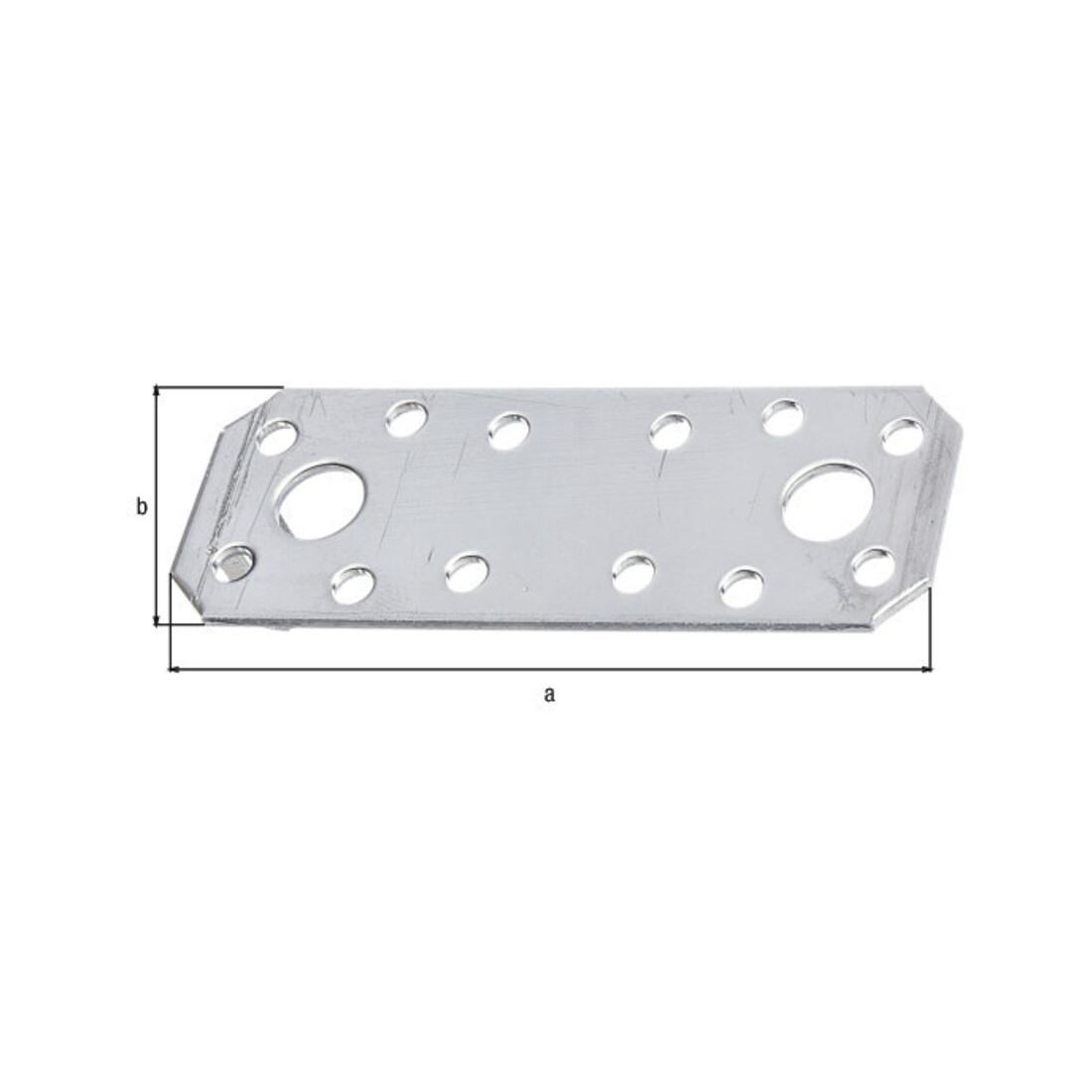 GAH Alberts Flachverbinder gerade 96x35x2mm mit CE?Nein Edelstahl