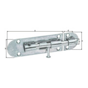 GAH Alberts Grendelriegel mit befestigter Schlaufe B30xL100mm galvanisch verzinkt-3