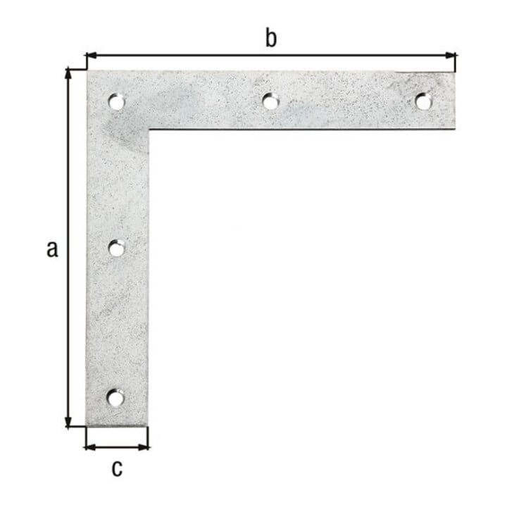 GAH Alberts Holzverb.-Eckwinkel L 120 x H 120mm gerade Stahl roh sendz.