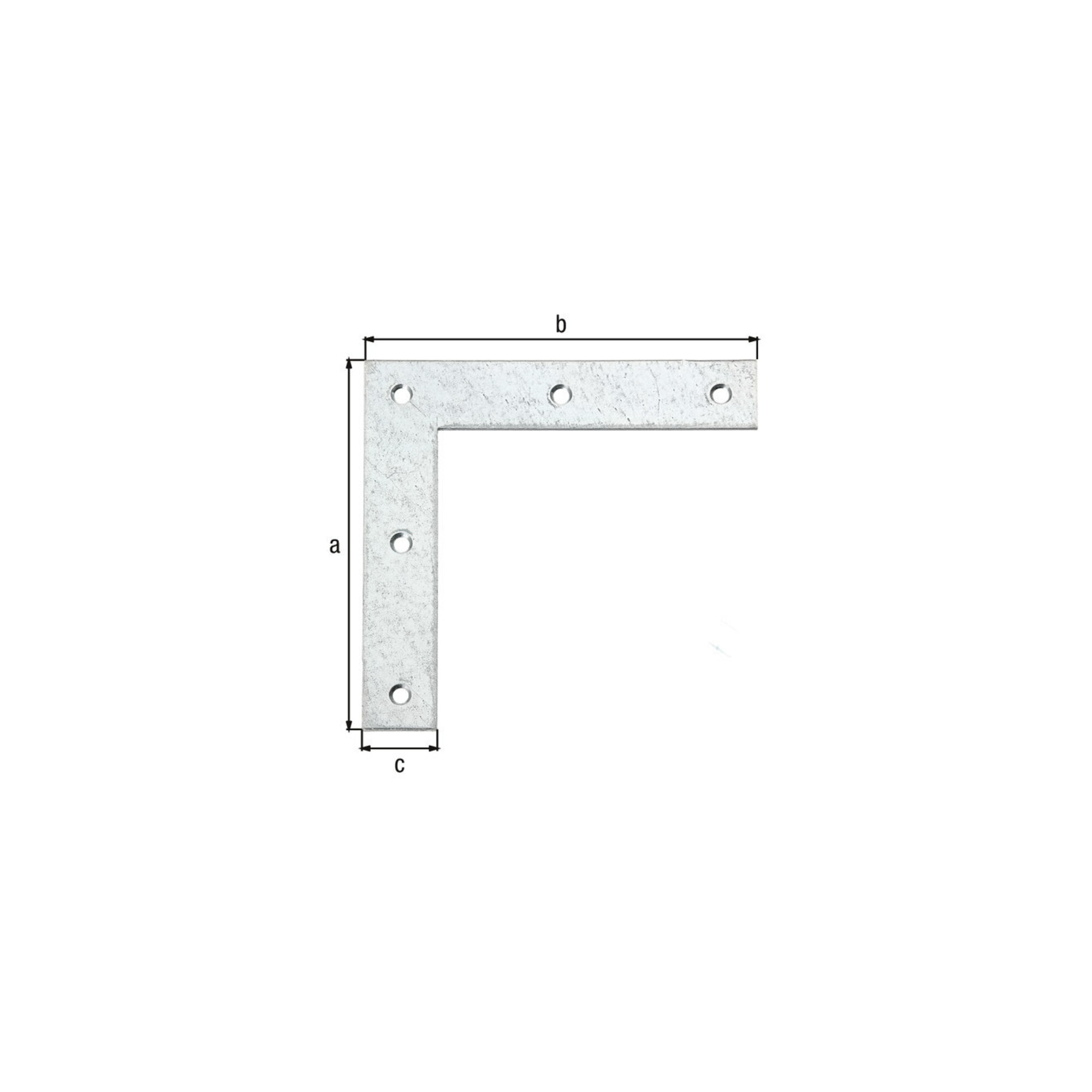 GAH Alberts Holzverb.-Eckwinkel L 160 x H 160mm gerade Stahl roh sendz.
