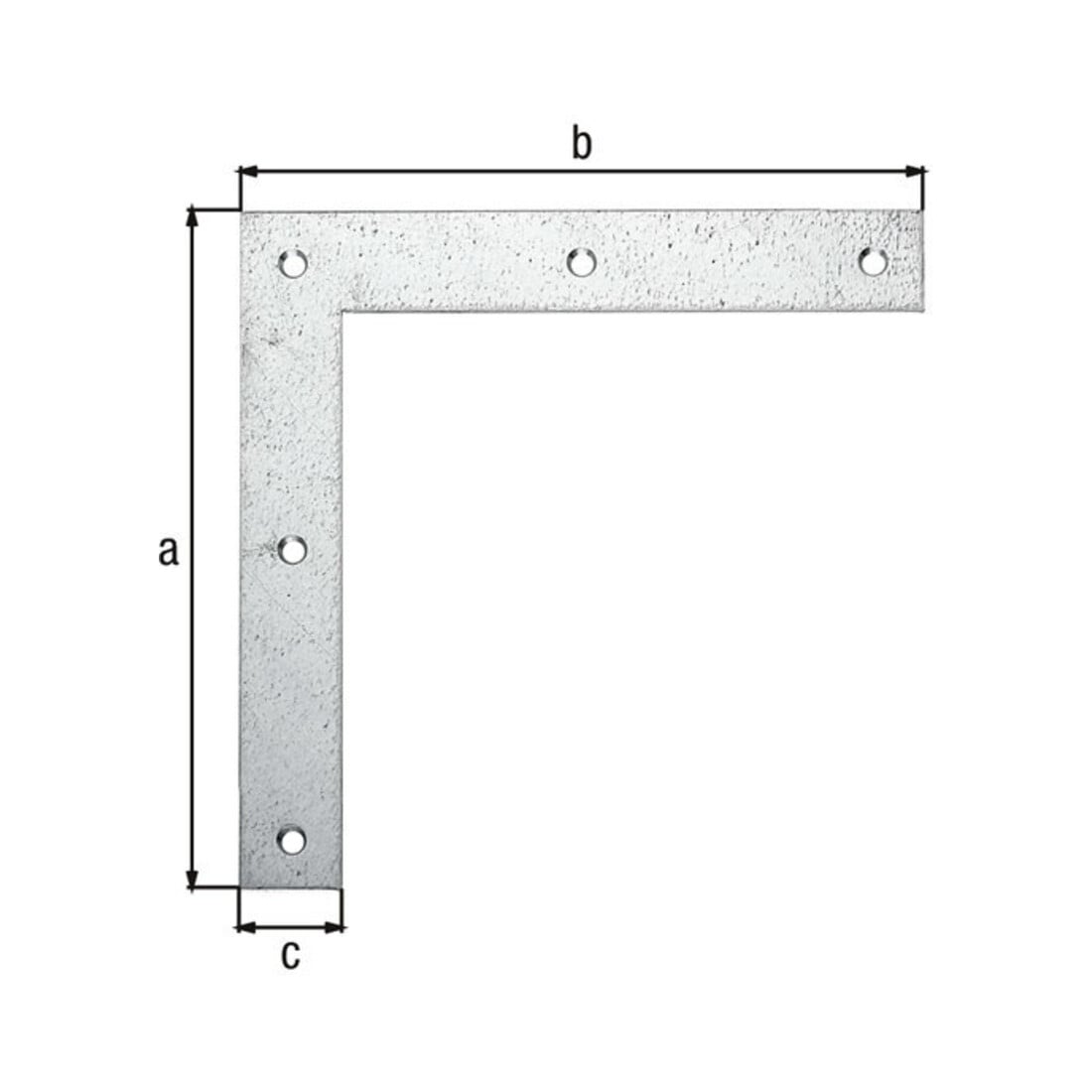 GAH Alberts Holzverb.-Eckwinkel L 200 x H 200mm gerade Stahl roh sendz.