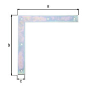 GAH Alberts Holzverb.-Eckwinkel L 250 x H 250mm, ger STA roh gelb galvanisch verzinkt-3