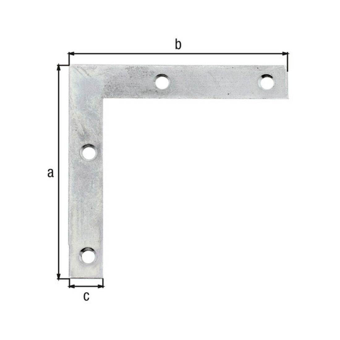 GAH Alberts Holzverb.-Möbelwinkel gerade L 75 x H 75mm Stahl goldgelb sendverz.