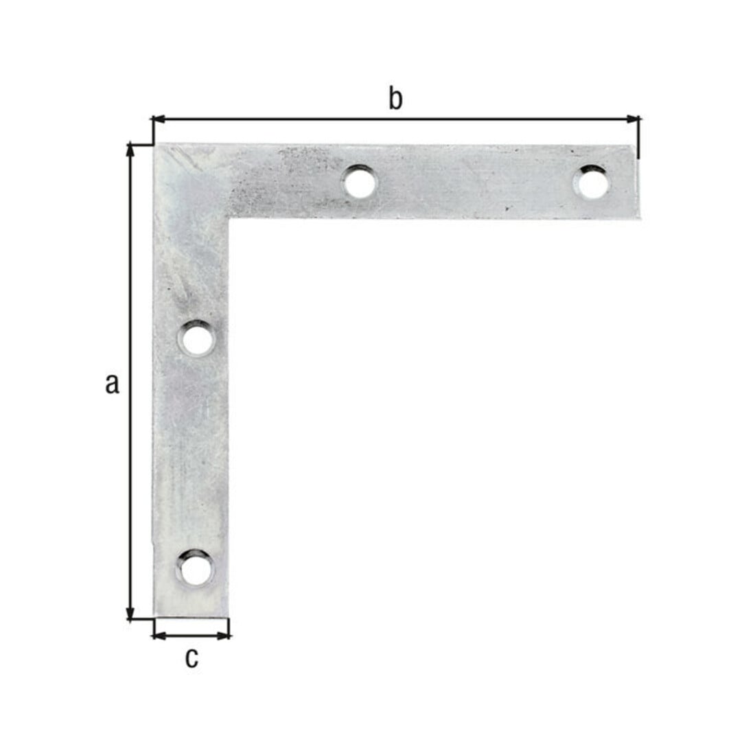 GAH Alberts Holzverb.-Möbelwinkel gerade L 75 x H 75mm Stahl goldgelb sendverz.
