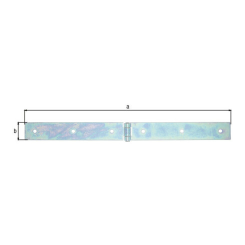 GAH Alberts Kistenband leicht L 400mm Stahl roh, gelb galv. verz