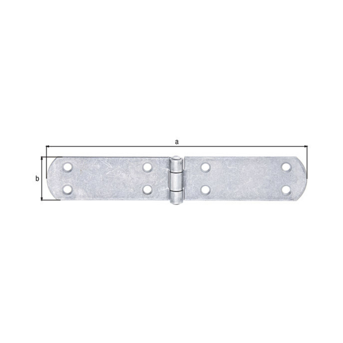 GAH Alberts Kistenband mit vernietetem Stift, L 200mm Edelstahl matt
