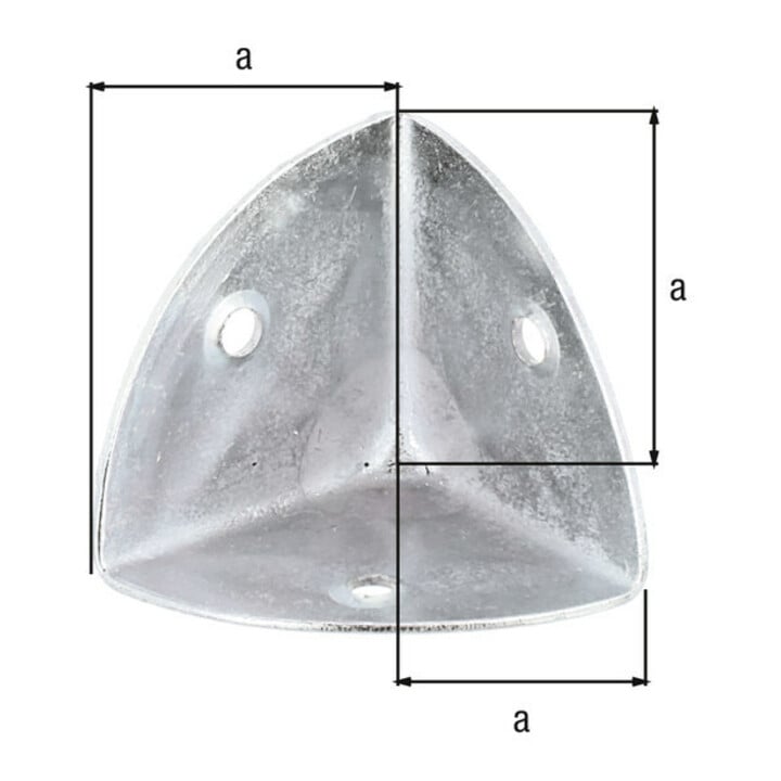 GAH Alberts Kistenecke für Koffer, L 35, B 35 H35, S0, 8 Stahl gelb galv. verz.