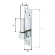 GAH Alberts Kloben 13 mm, plaque soudée pour vissage, acier, galvanisé