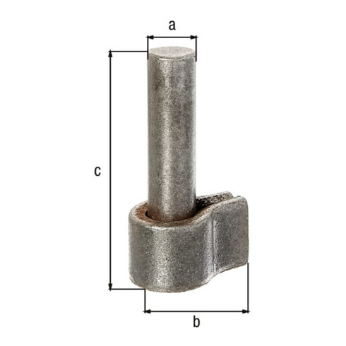 GAH Alberts Kloben 13 mm pour soudure Acier brut