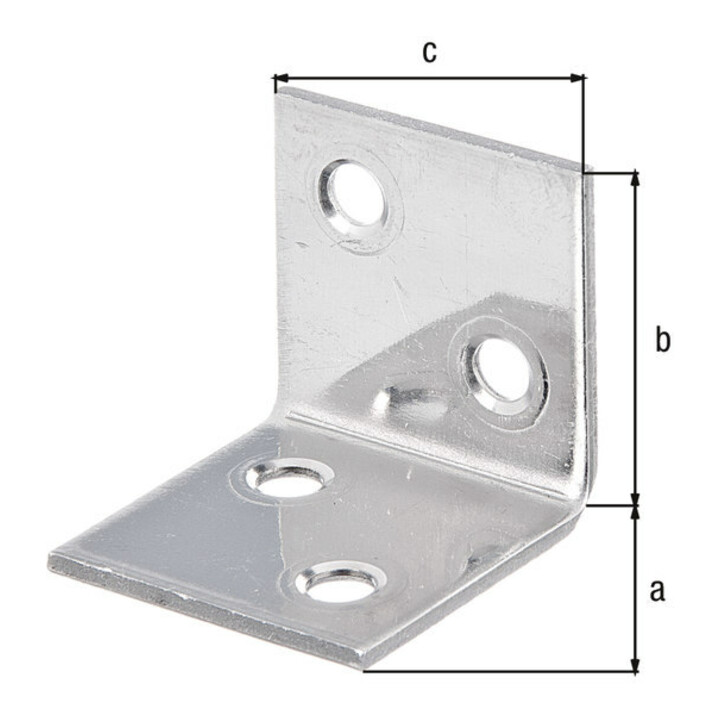 GAH Alberts Largeur d'angle 30x30x30x2mm Acier inoxydable, inoxydable