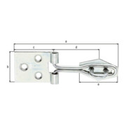 GAH Alberts Loquet à fil pour porte avec œillet sur plaque acier galvanisé-3