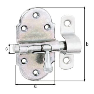 GAH Alberts Loquet à ressort avec boucle fixée B40xL60mm jaune, galvanisé