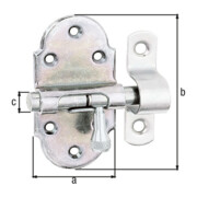 GAH Alberts Loquet à ressort avec boucle fixée B40xL60mm jaune, galvanisé