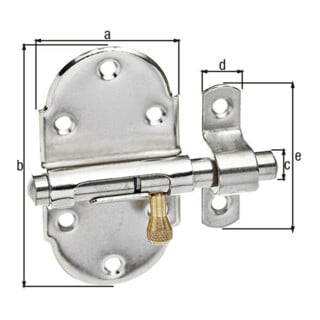GAH Alberts Loquet à ressort avec boucle fixée B45xL85mm argenté, nickelé