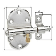GAH Alberts Loquet à ressort avec boucle fixée B45xL85mm argenté, nickelé