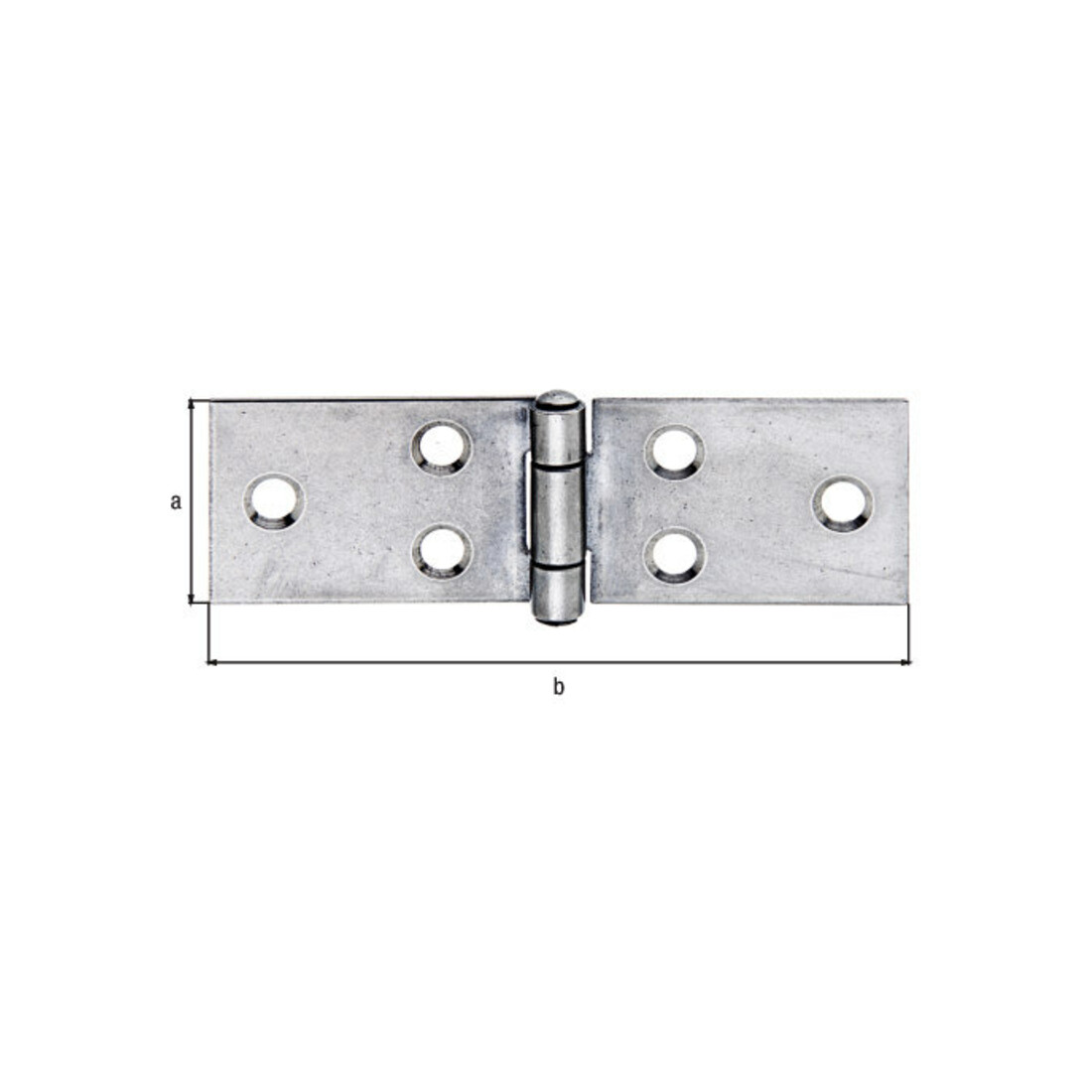 GAH Alberts Möbel-Tischband L 101mm, B 32mm Edelstahl Edelstahl rostfrei