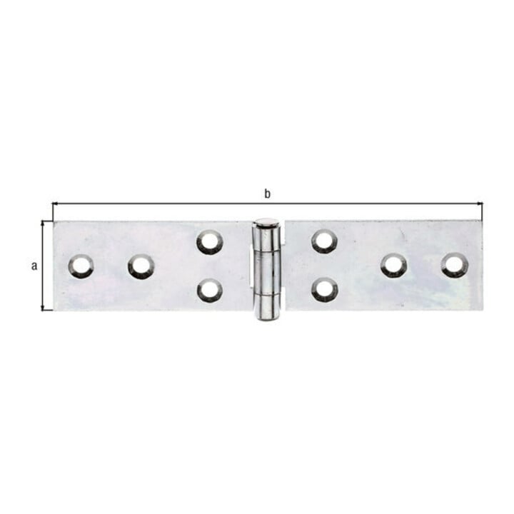 GAH Alberts Möbel-Tischband L 141mm, B 32mm Stahl, gelb sendzimirverzinkt