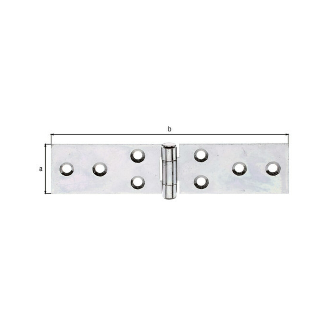 GAH Alberts Möbel-Tischband L 141mm, B 32mm Stahl, gelb sendzimirverzinkt