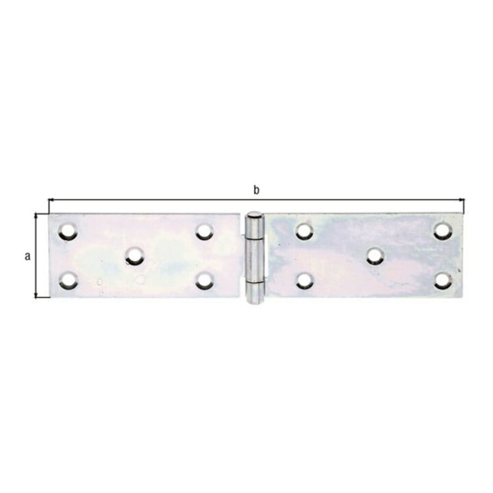 GAH Alberts Möbel-Tischband L 203mm, B 44mm Stahl, gelb sendzimirverzinkt