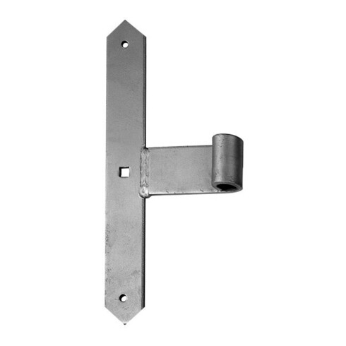 GAH Alberts Paumelle centrale droite pour goupille 16mm, 300mm acier, jaune doré, galvanisé