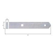 GAH Alberts Paumelle droite pour porte, pour carré 10mm 200mm acier, galvanisé-3