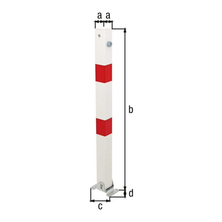 GAH Alberts Poteau de fermeture KLAPPY 70x70 mm Triangle à visser